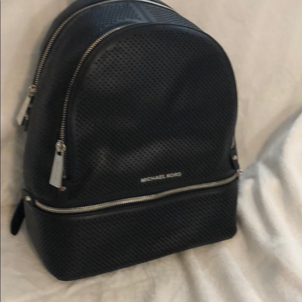 Black mesh Michael Kors backpack